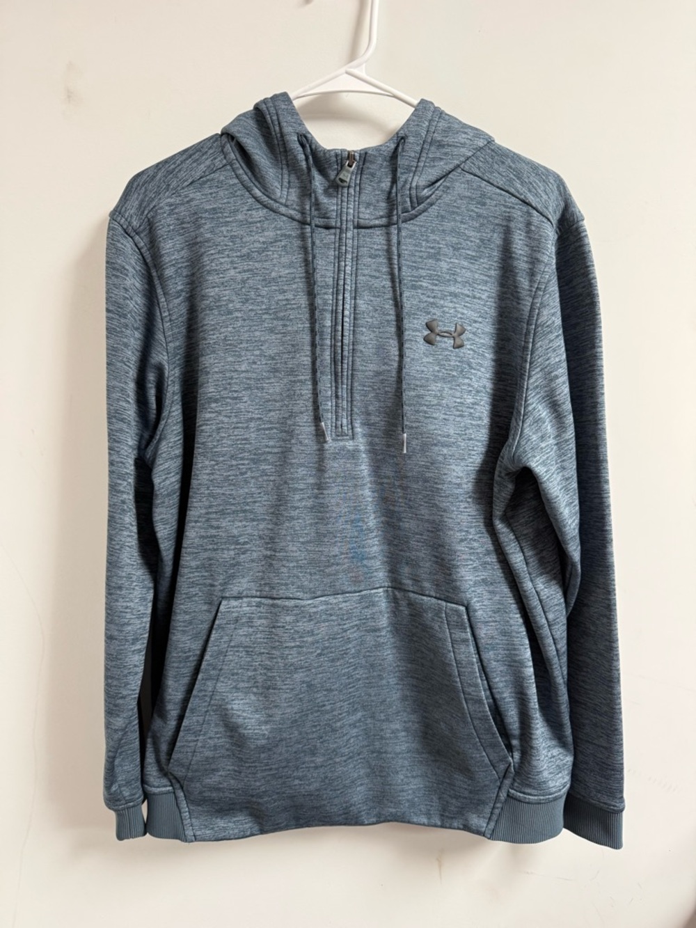 Under Armour Men's Heather Slate Gray Half-Zip Hoodie